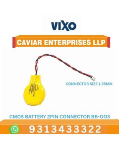 VIXO CMOS BATTERY WITH 2PIN CONNECTOR SIZE 1.25MM (BB-003) Yellow Minimum Order 10pcs